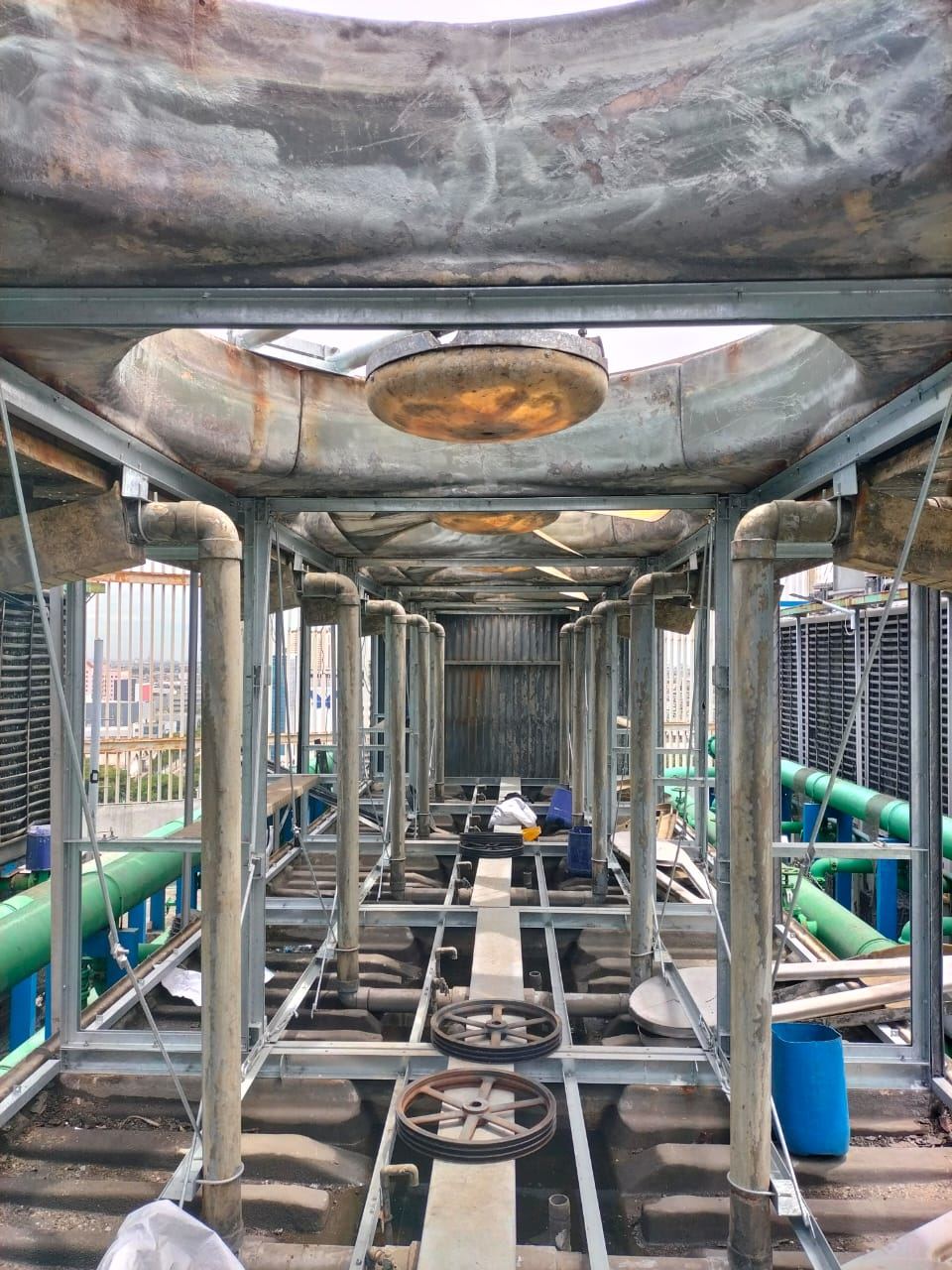 Proses Retrofit Filler & Rangka Cooling Tower